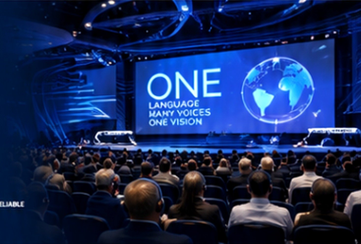 International conference audience and stage
